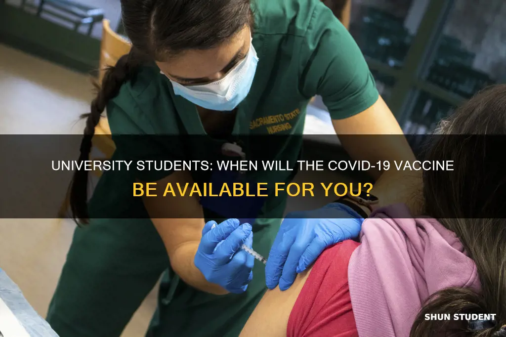 when will university students get covid vaccine