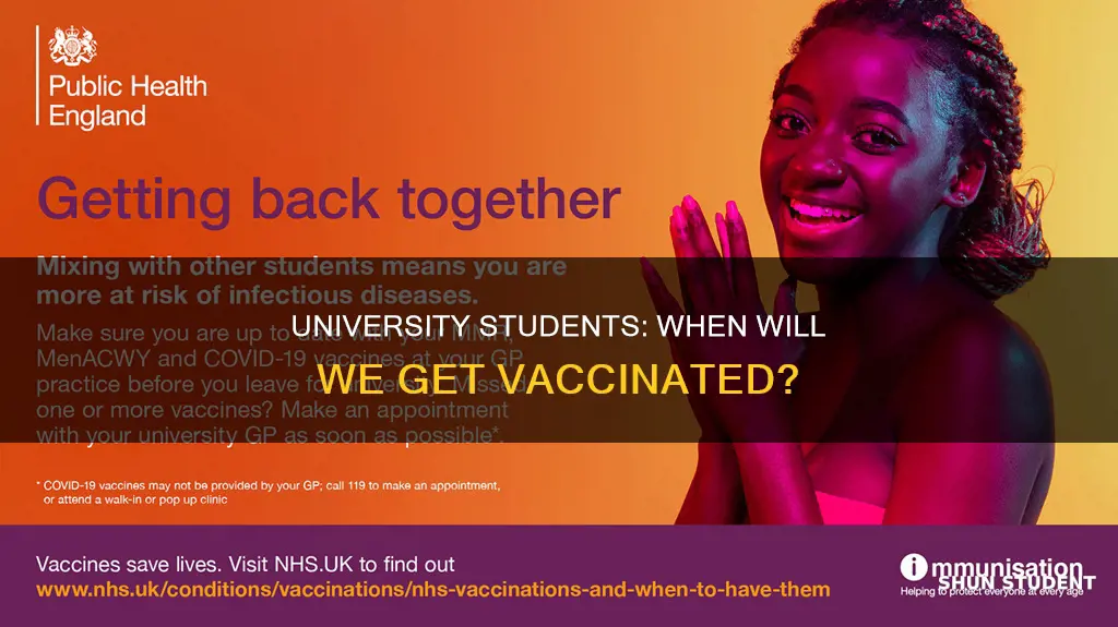 when will university students get the vaccine uk