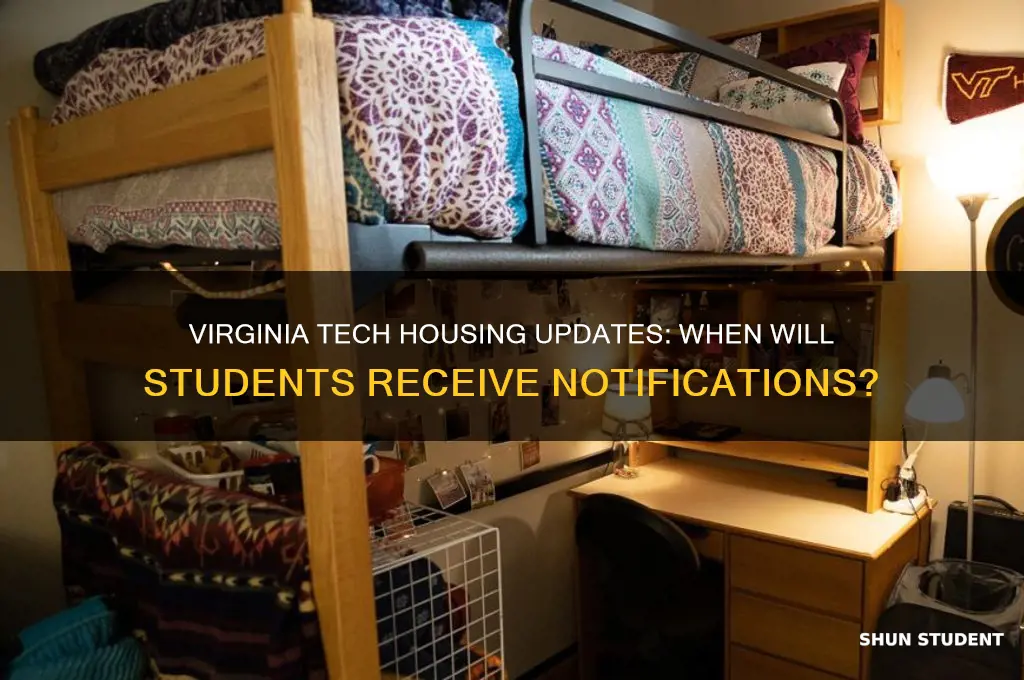 when will virginia tech students hear about housing