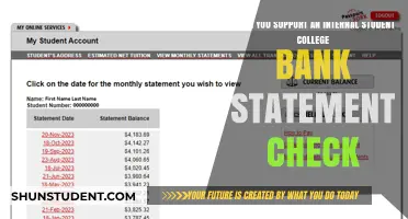 Internal Student Support: Bank Statement Check