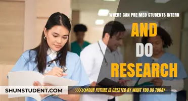 Premed Students: Internship and Research Opportunities