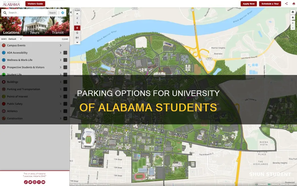 where can university of alabama students park