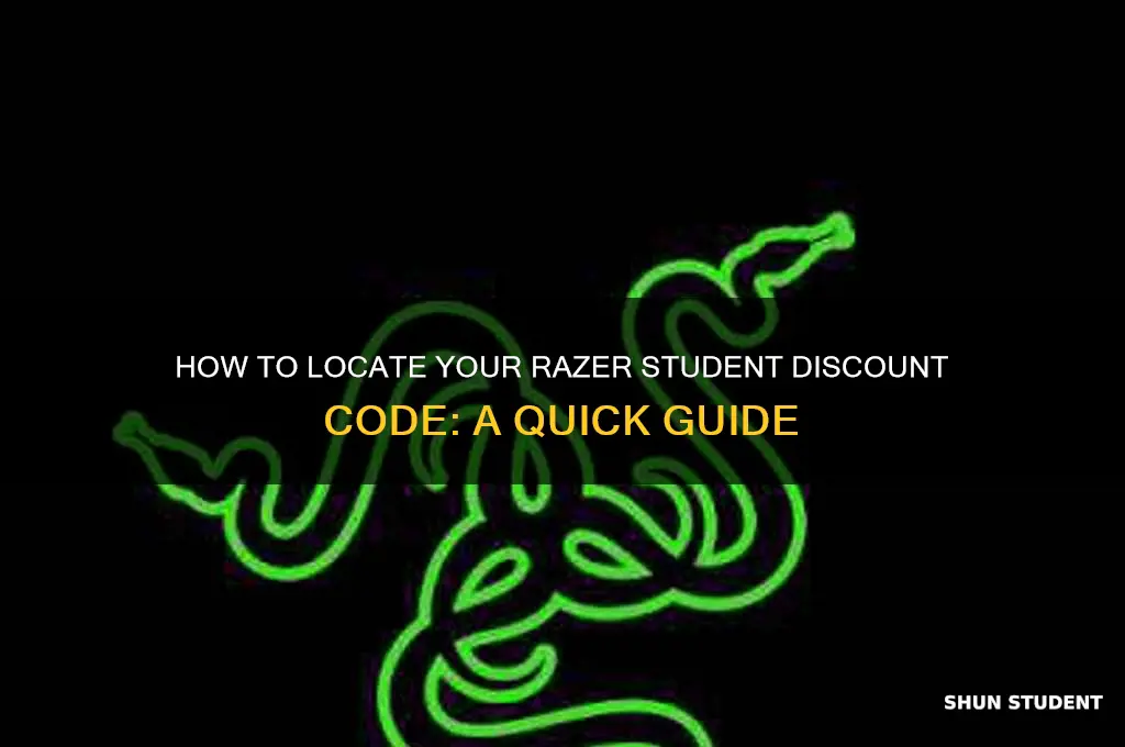 where do i find my student discount code razer