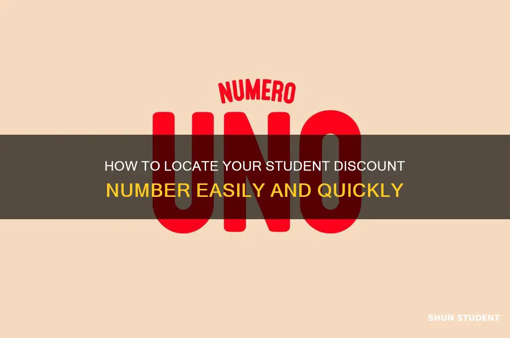 where do i find my student discount number