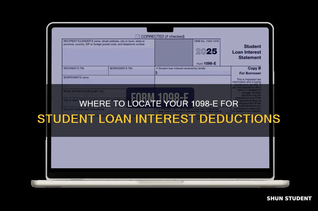 where do i find my student loan interest 1098