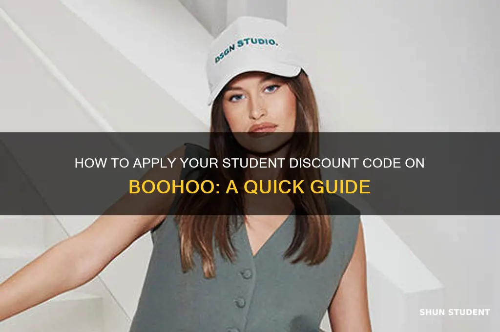 where do i put my student discount code on boohoo