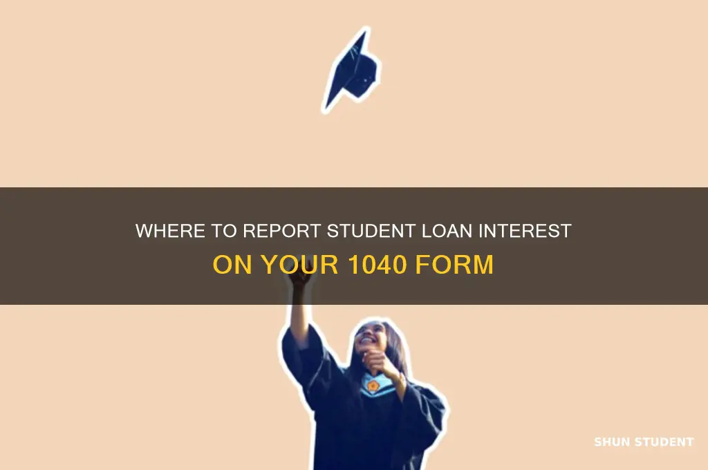 where do i put my student loan interest 1040