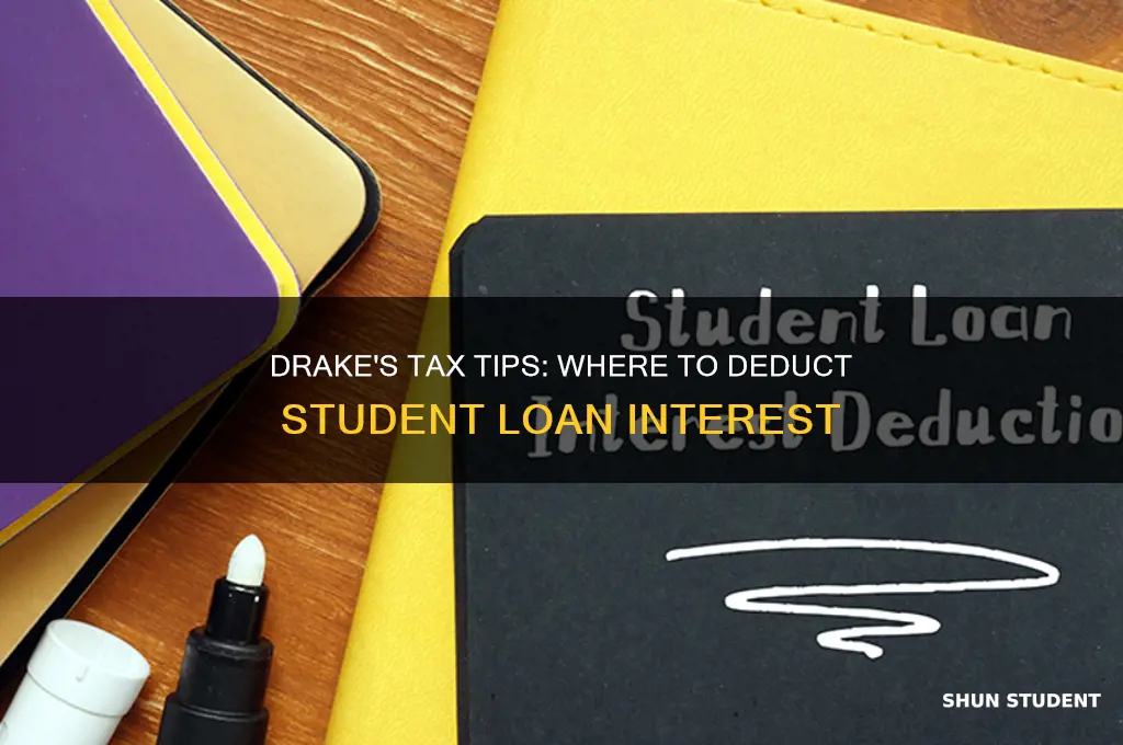 where do i put student loan interest drake