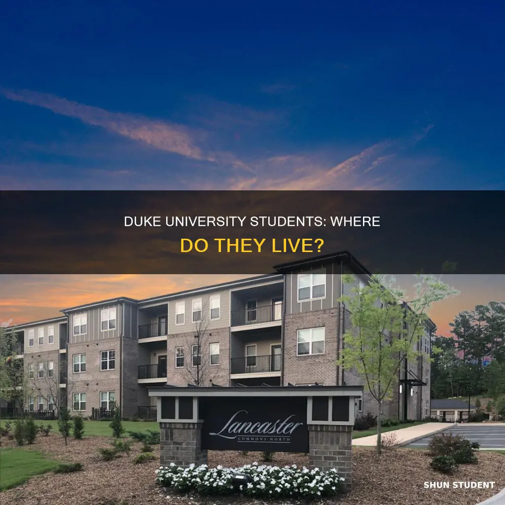 where do most students live in duke university