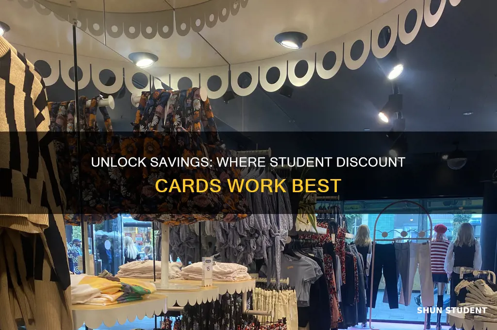 where do student discount cards work