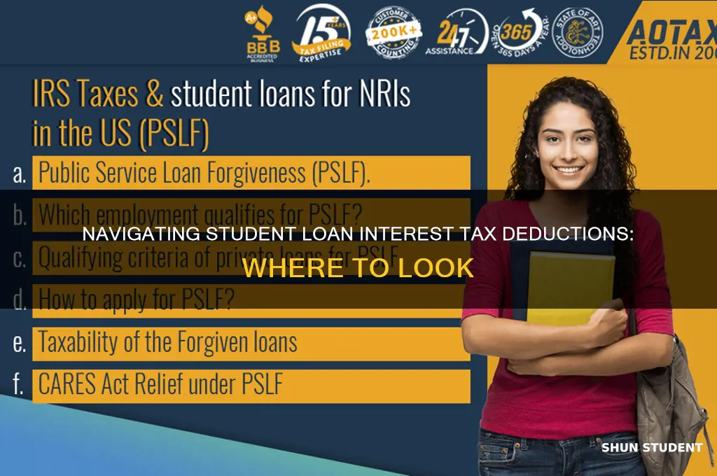 where do you find student loan interest taxes
