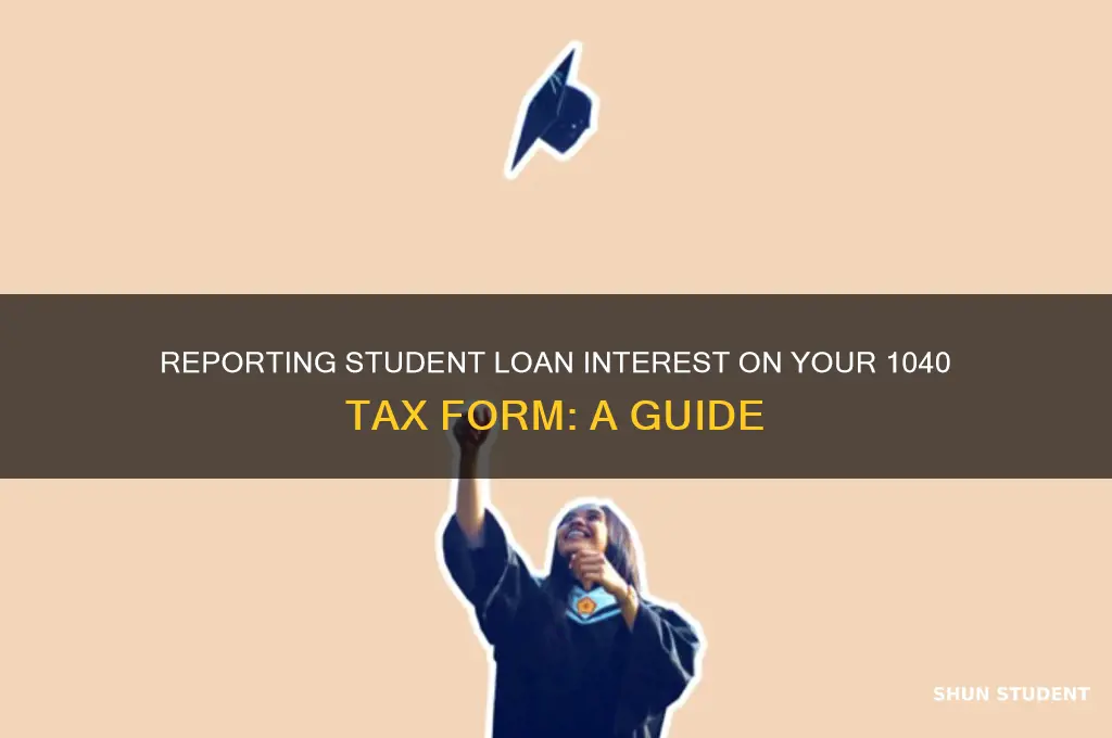 where do you report interest on student loans on 1040