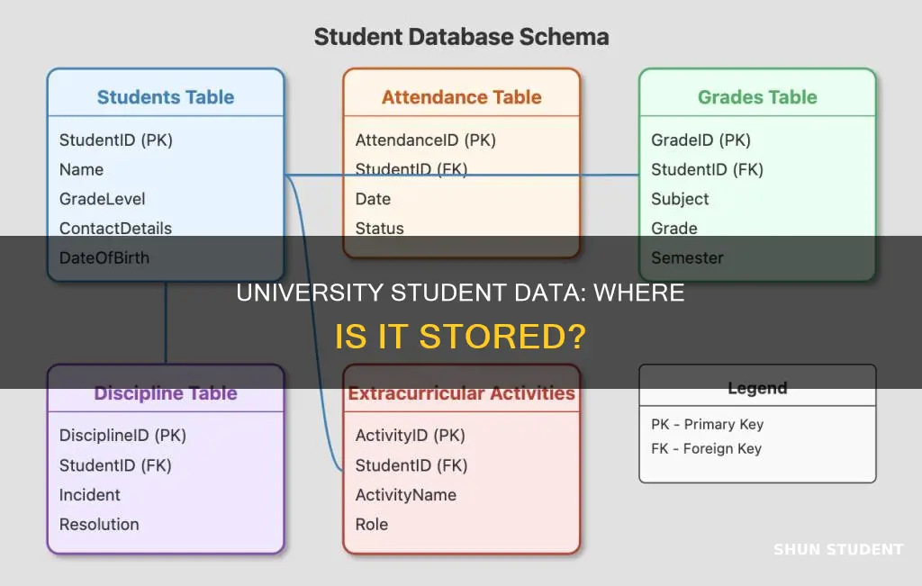 where does a university keep students information
