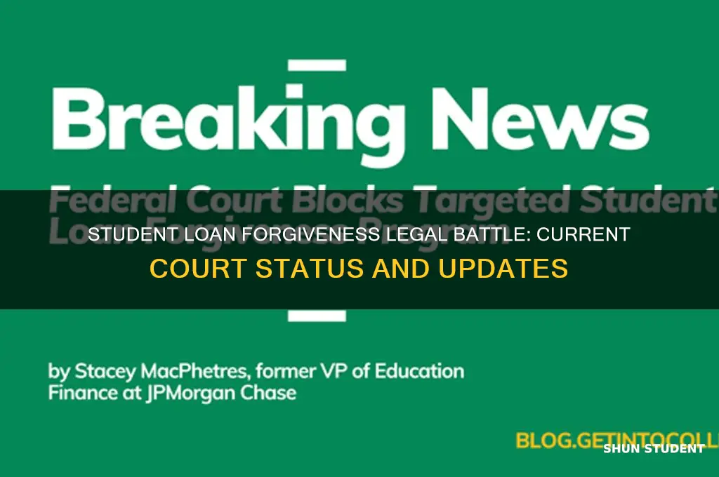 where does student loan forgiveness stand in court