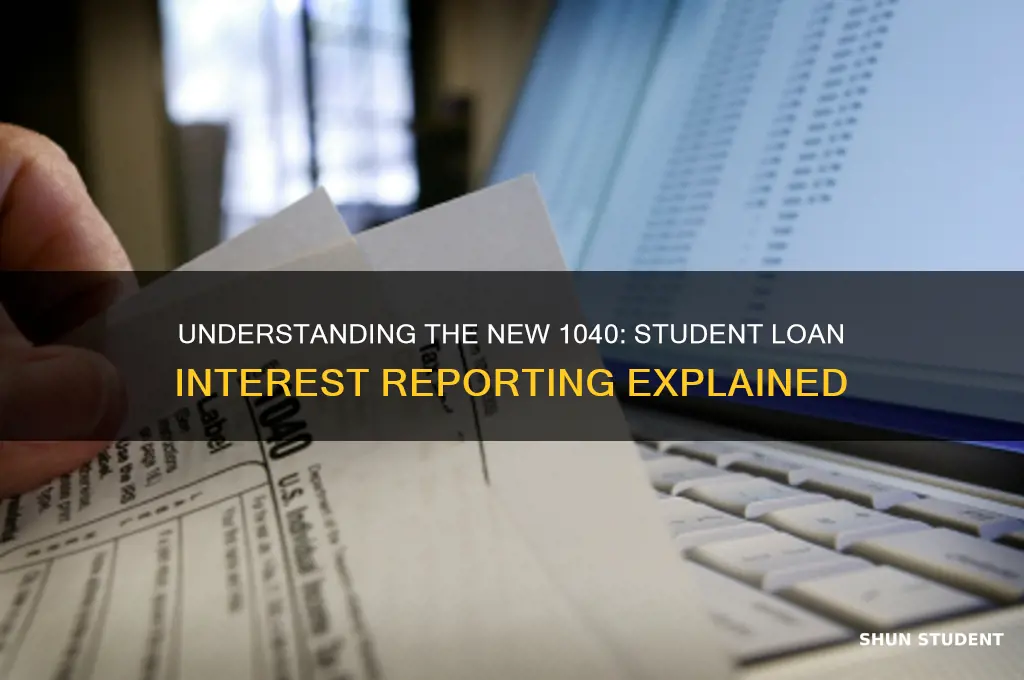 where does student loan interest go on new 1040