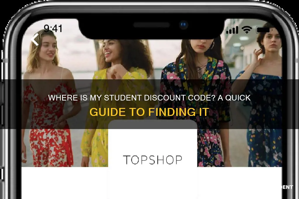 where is my student discount code
