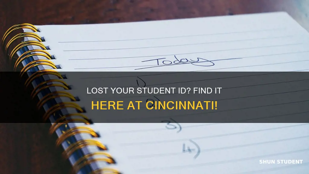 where is my student id number university of cincinnati