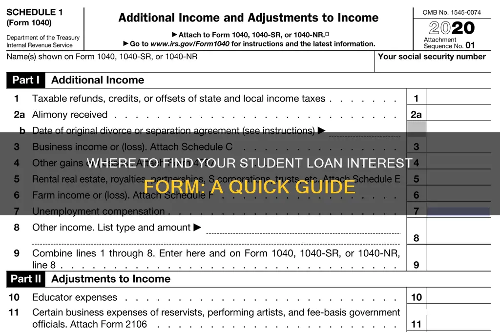 where is student loan interest form