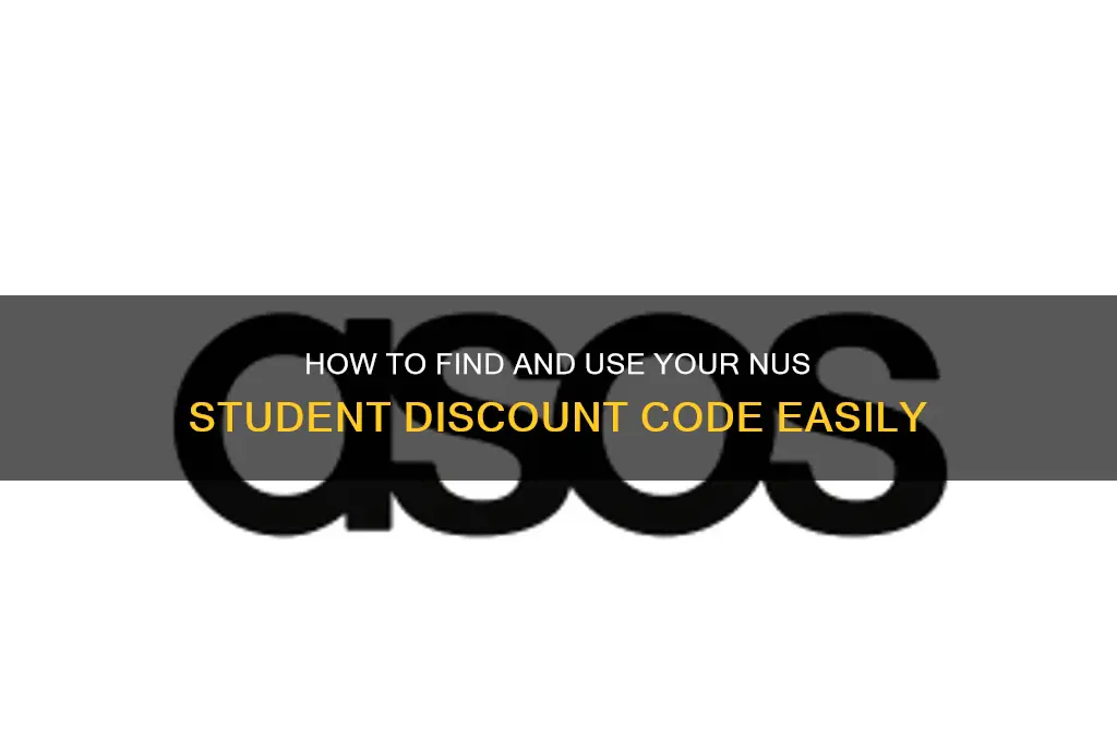 where is the nus student discount code
