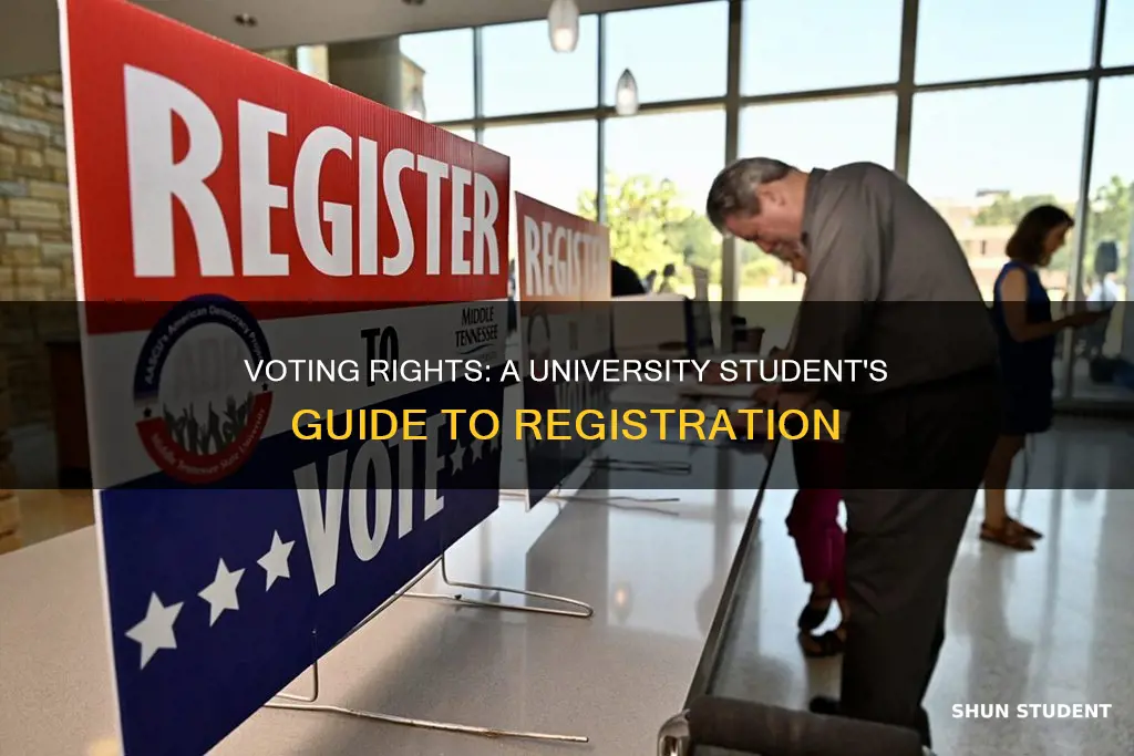 where should a university student register to vote