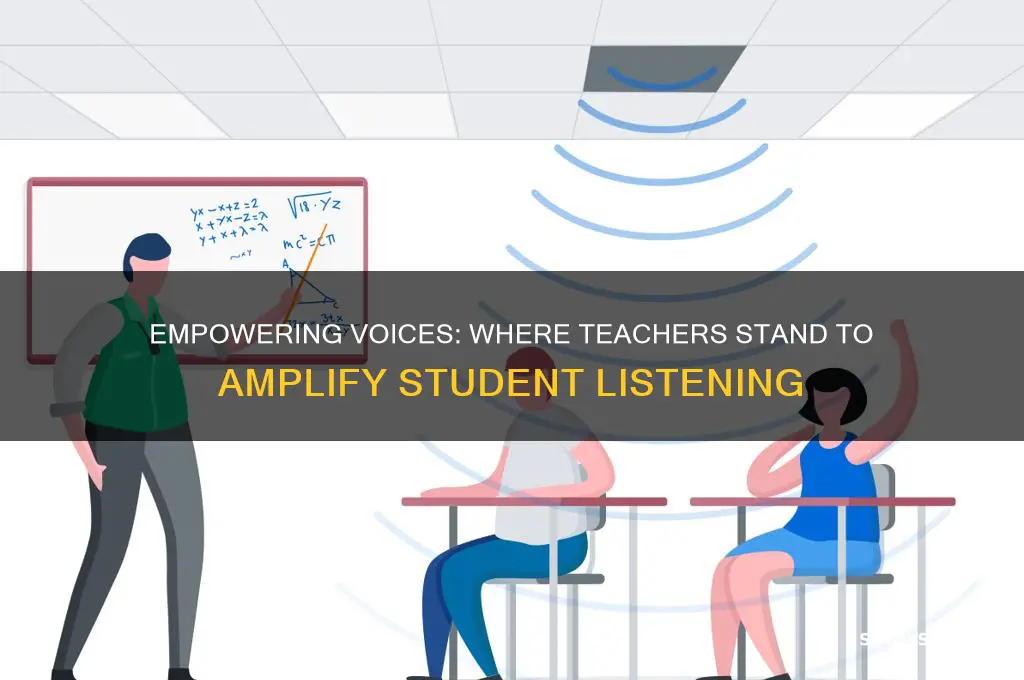 where teacher stand for students to hear