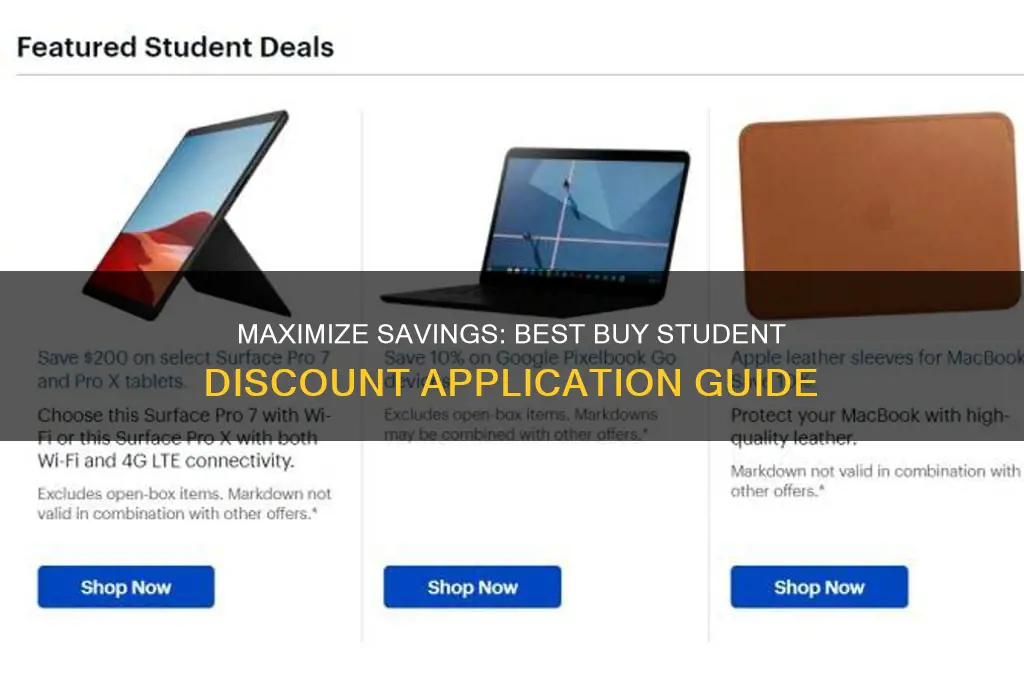 where to apply student discount best buy