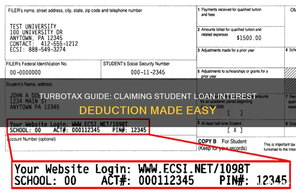 where to claim student loan interest turbotax