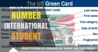 Alien Registration Number: International Students' Guide