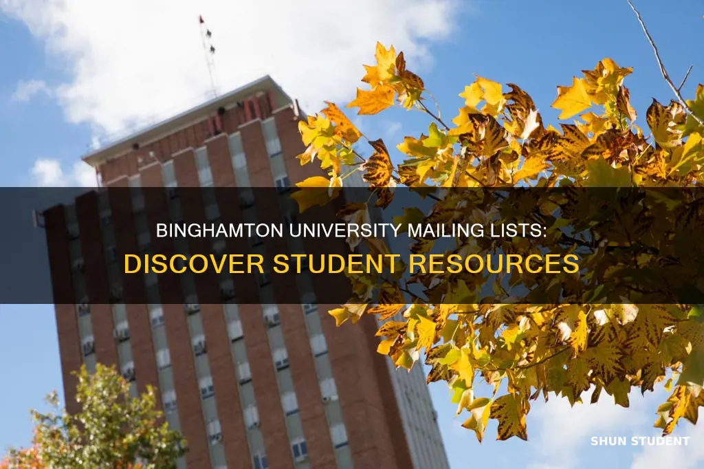 where to find binghamton university student mailing