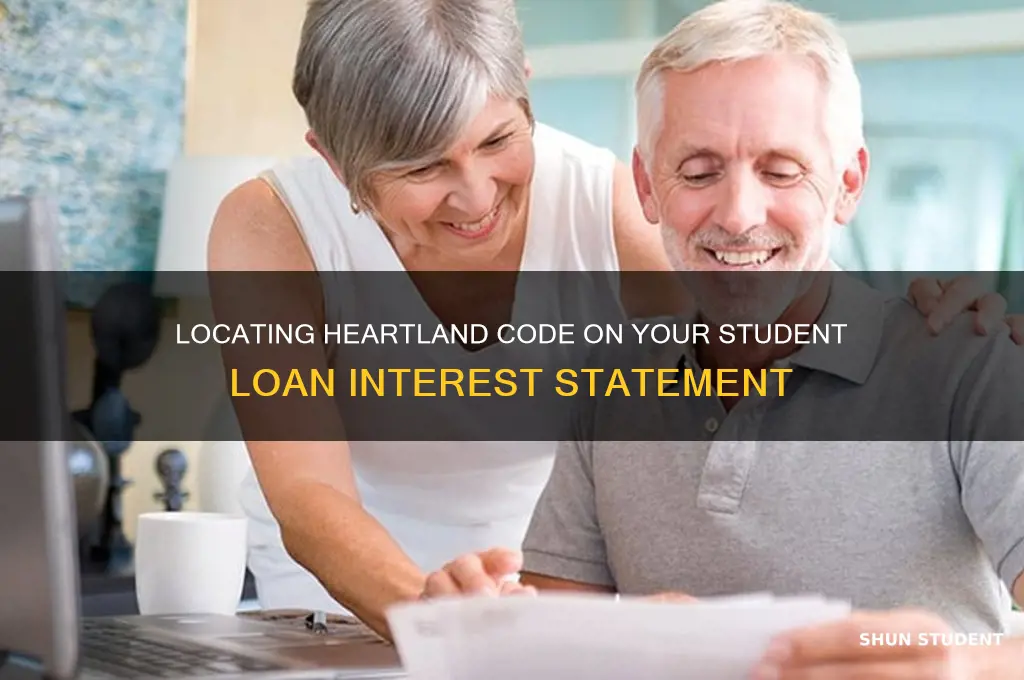 where to find heartland code on student loan interest statement