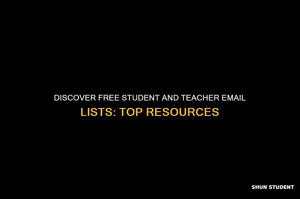 where to find student and teacher email lists free