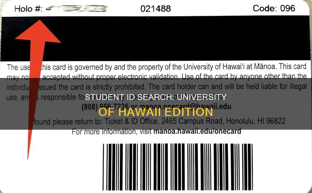 where to find student id number university of hawaii