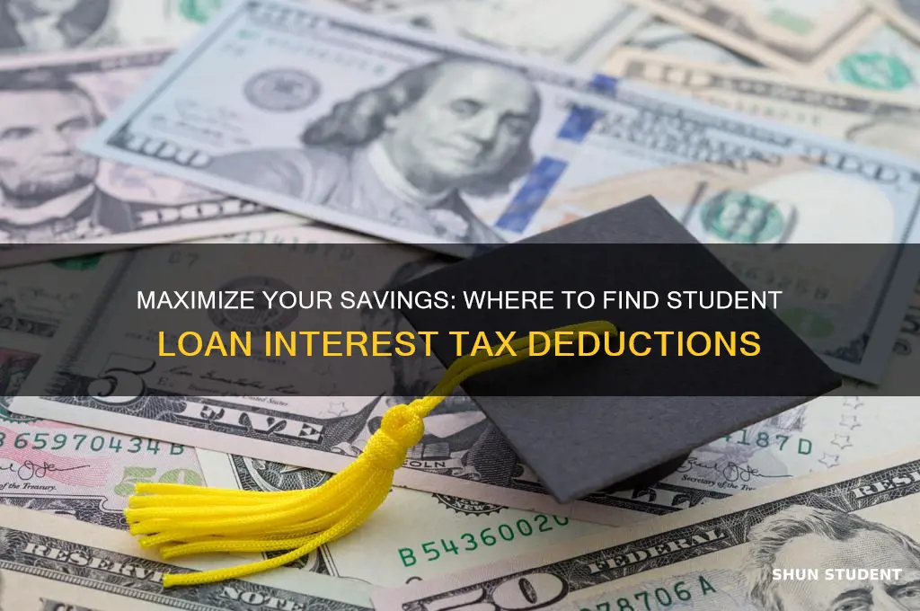 where to find student loan tax interest deduction