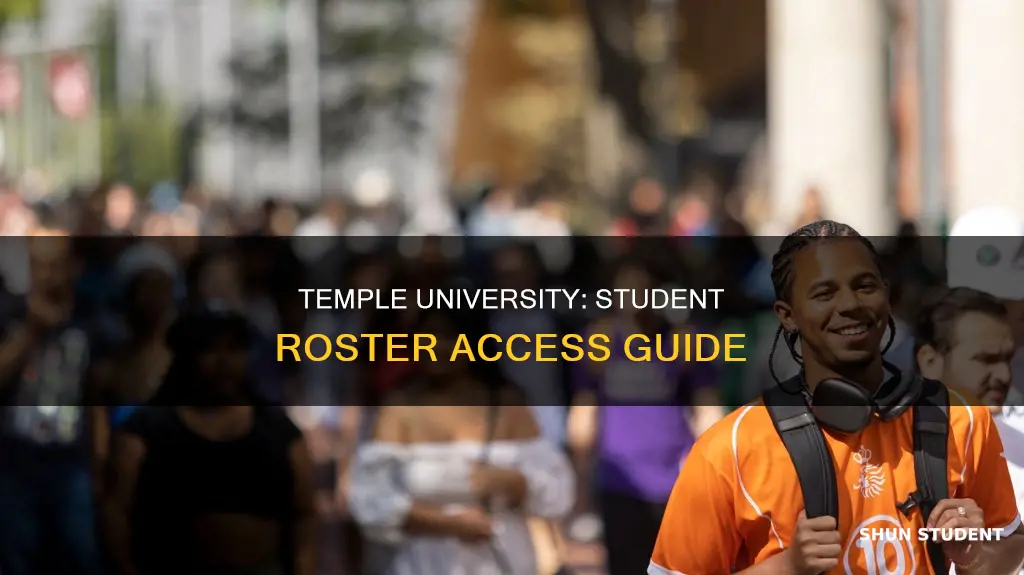 where to find student roster in temple university