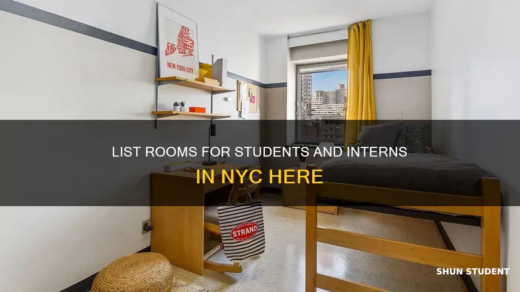 where to list available rooms for students and interns nyc