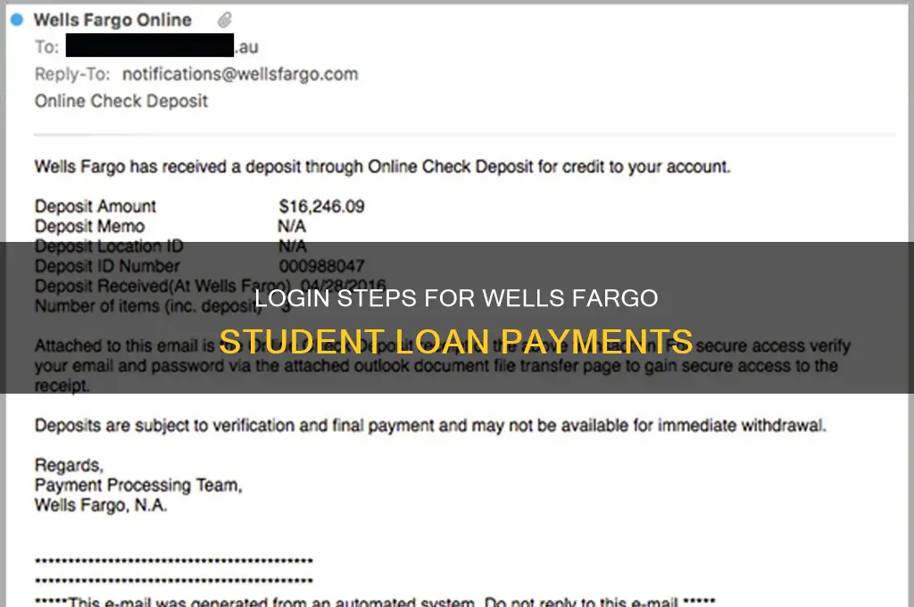 where to login to pay wells fargo student loan