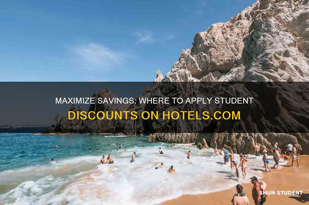 where to put student discount on hotels com