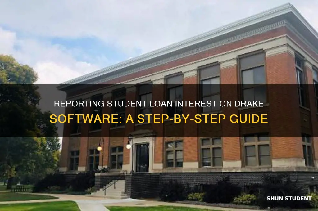 where to report student loan interest on drake