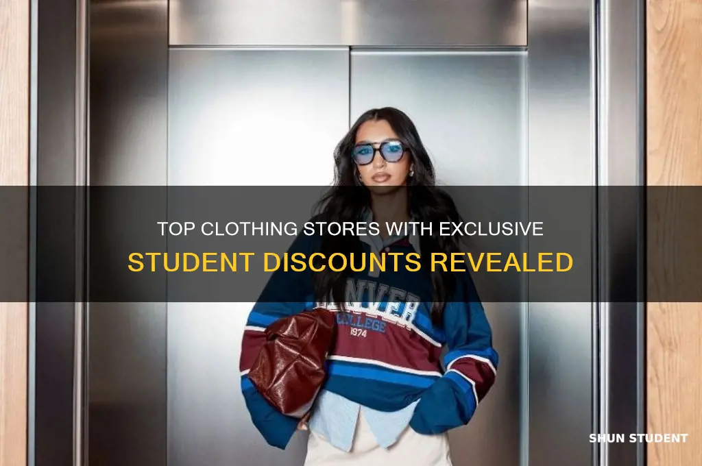 which clothing stores offer student discounts