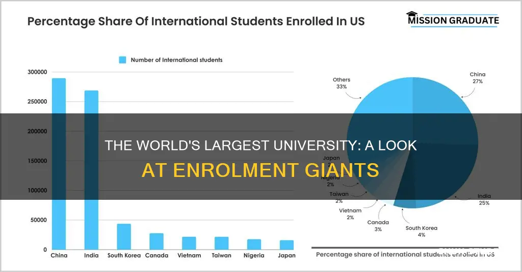 which college or university has the most students