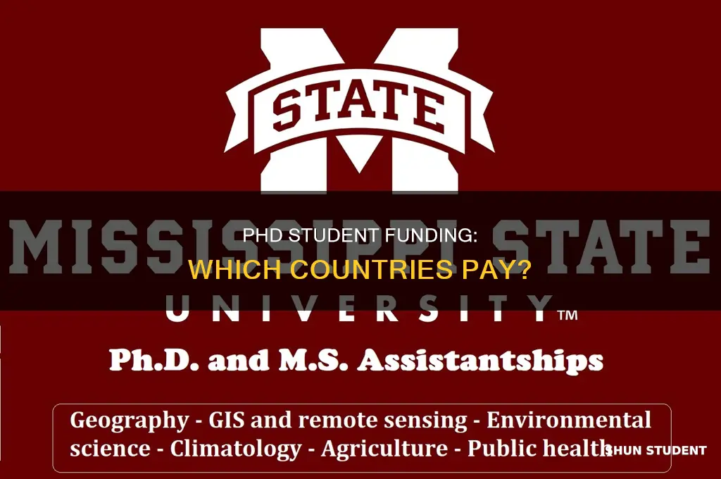 which countries pay phd students