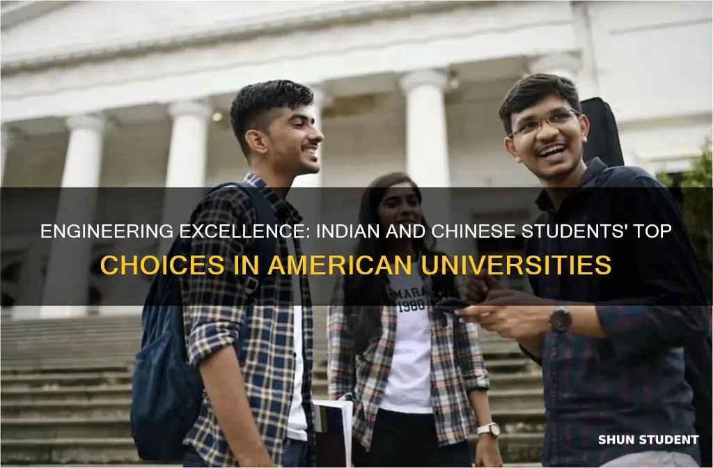 which enginnering universities indian chinese student attend in america