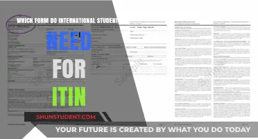 International Students: Which Form for ITIN?