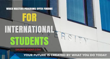 International Student Funding: Masters Programs
