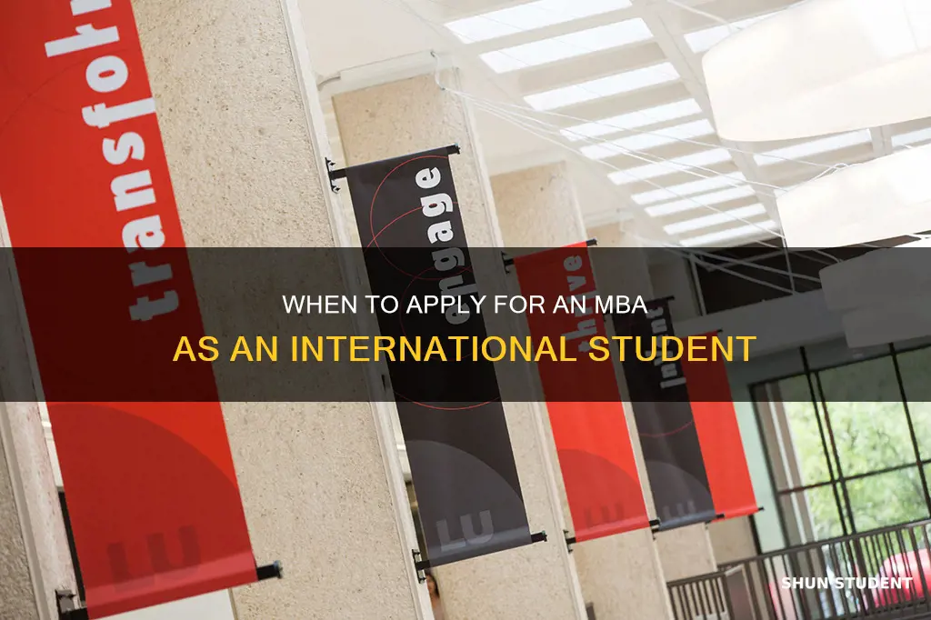 which round should i apply for mba as international student