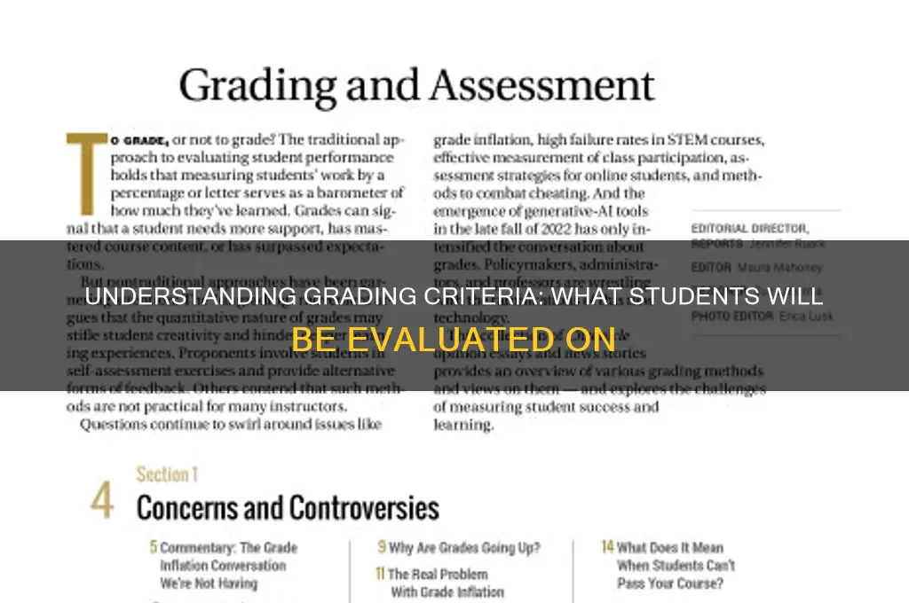 which statement identifies what the students will be graded on