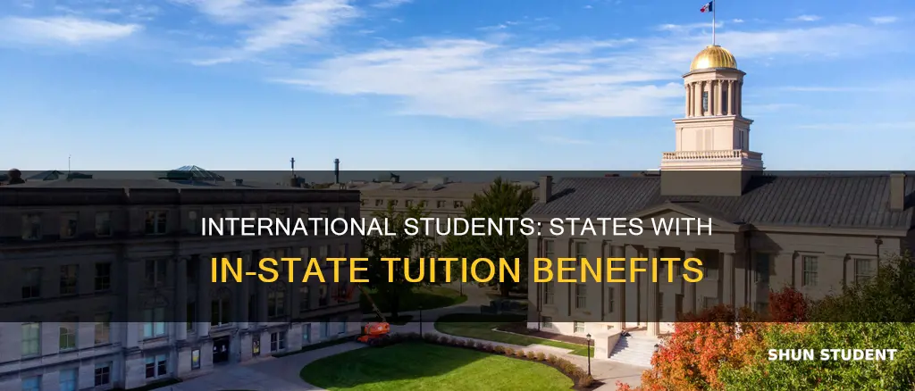 which states offer instate tuition for international students