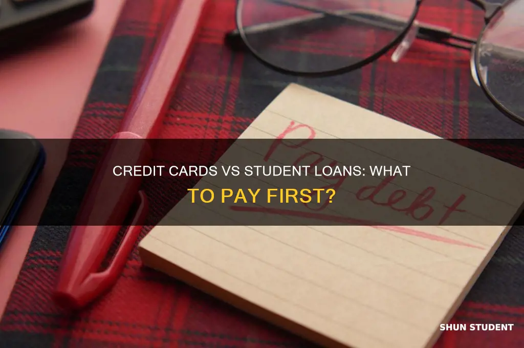 which to pay off first credit cards or student loans