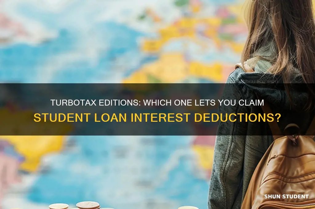 which turbo tax allows student interest deduction