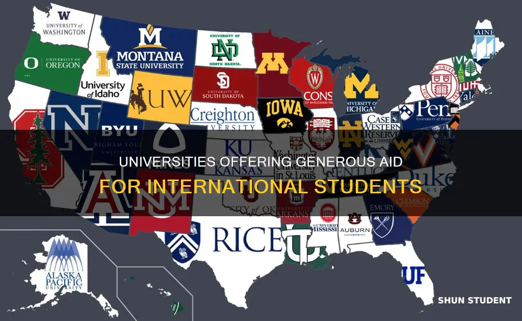 which universities give the most financial aid to international students